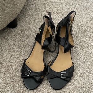 Nine West Black Strappy Heels